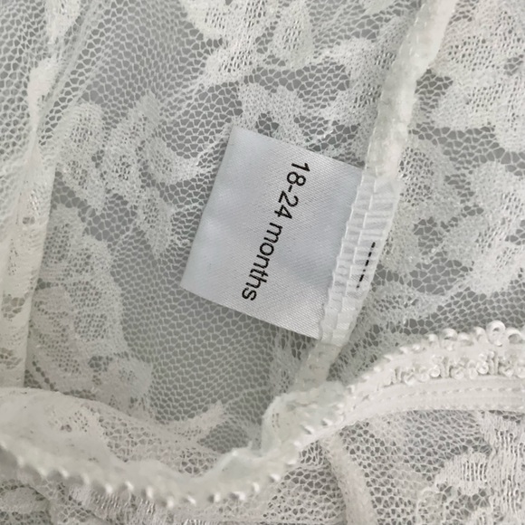 Baby Bella Maya Lace Footless Tights / Leggings White 18 months - Picture 4 of 11